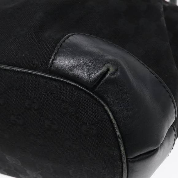 GUCCI GG Canvas Hand Bag 2way Black Gold 247902 Auth 91392 - Picture 10 of 16